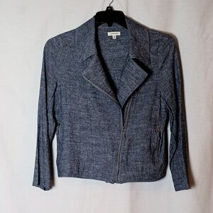 Linen Blend Cropped Blazer by Max Studio. Great transition piece for Springtime